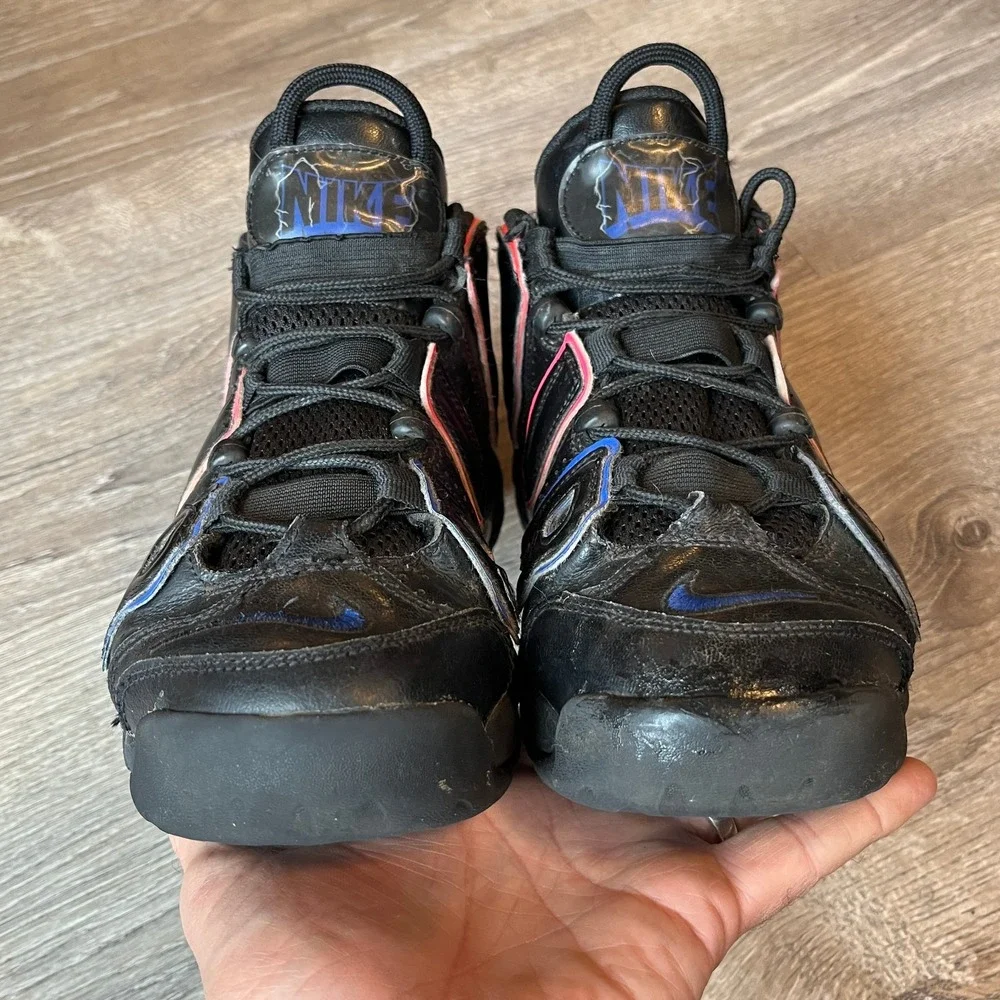 Nike Air More Uptempo GS Electric Black High Top‎ Unisex Youth 6.5 Womens 8 UK 6